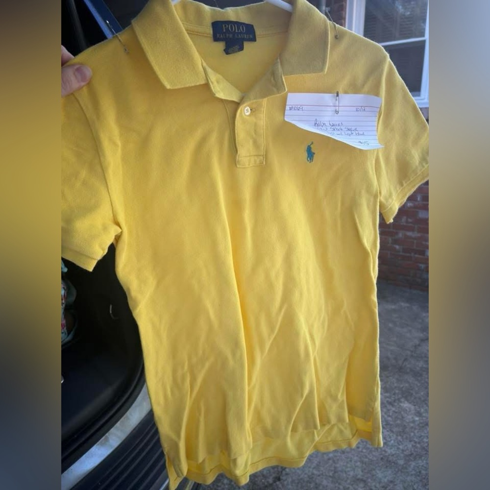Ralph Lauren Yellow Polo Shirt with Embroidered Logo